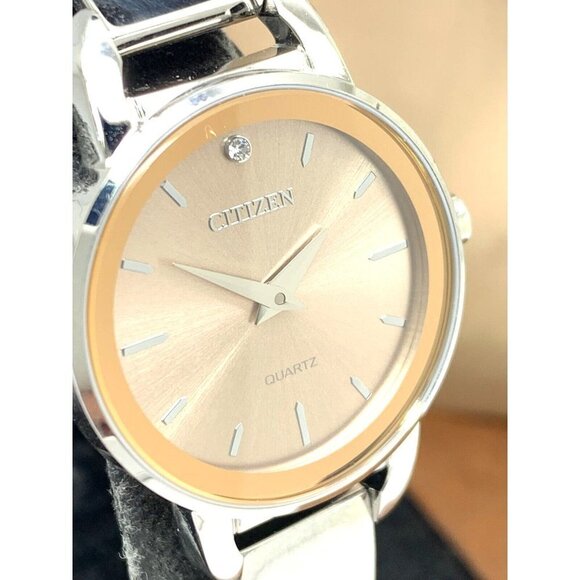 Citizen Women's Watch EZ6370-56X Quartz Pink Dial 26mm Silver Bangle Ste… - Picture 11 of 12